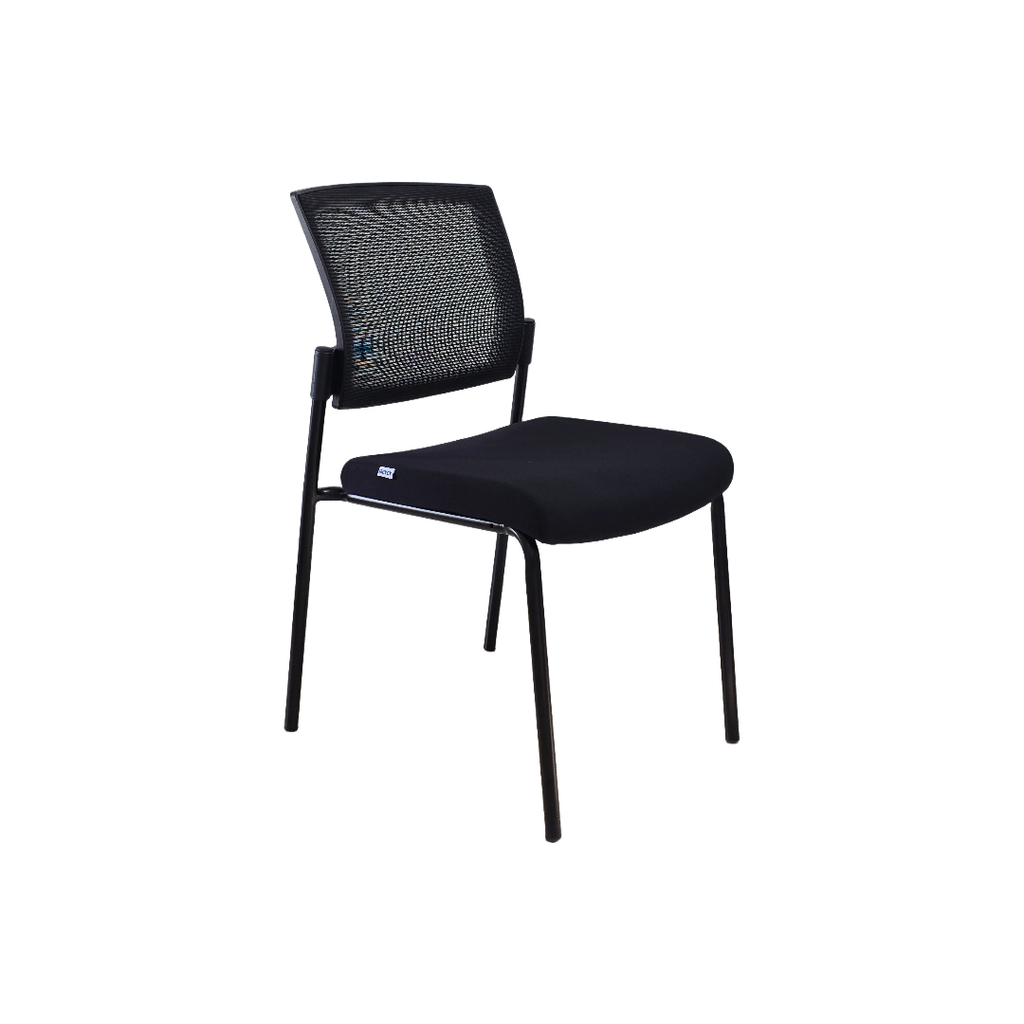 SILLA DE VISITA FLEX (D12) - MESH NEGRO - TELA NEGRA