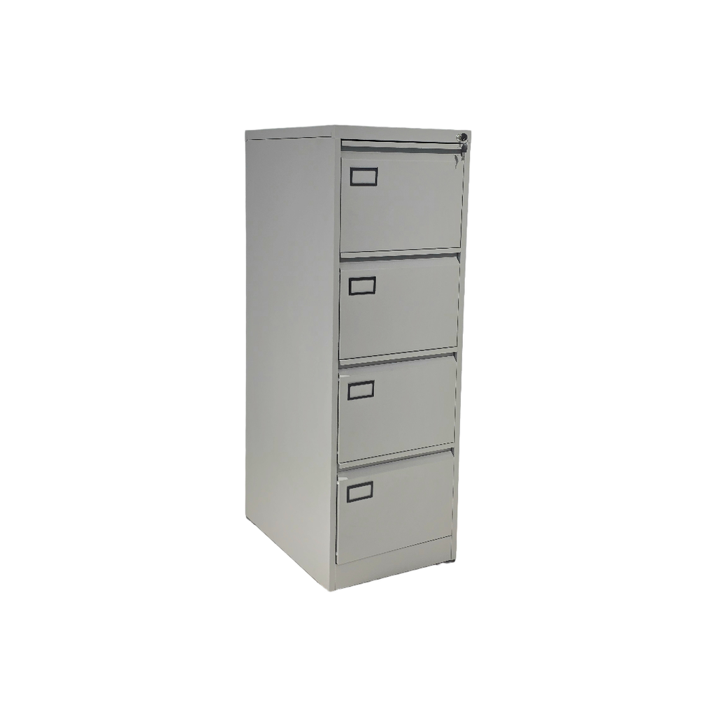 PRAKTIK: VERTICAL 4 GAVETAS GRIS ALUMINIO
