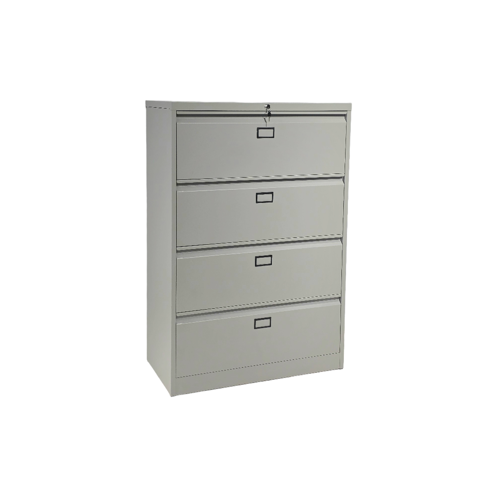 PRAKTIK: LATERAL 4 GAVETAS GRIS ALUMINIO