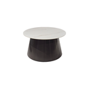 MESA DE CENTRO MOD 561 -  TOPE DE CERAMICA BLANCA - ESTRUCTURA METAL GRIS GRAFITO 