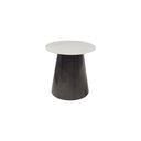 MESA DE CENTRO MOD 561 -  TOPE DE CERAMICA BLANCA - ESTRUCTURA METAL GRIS GRAFITO