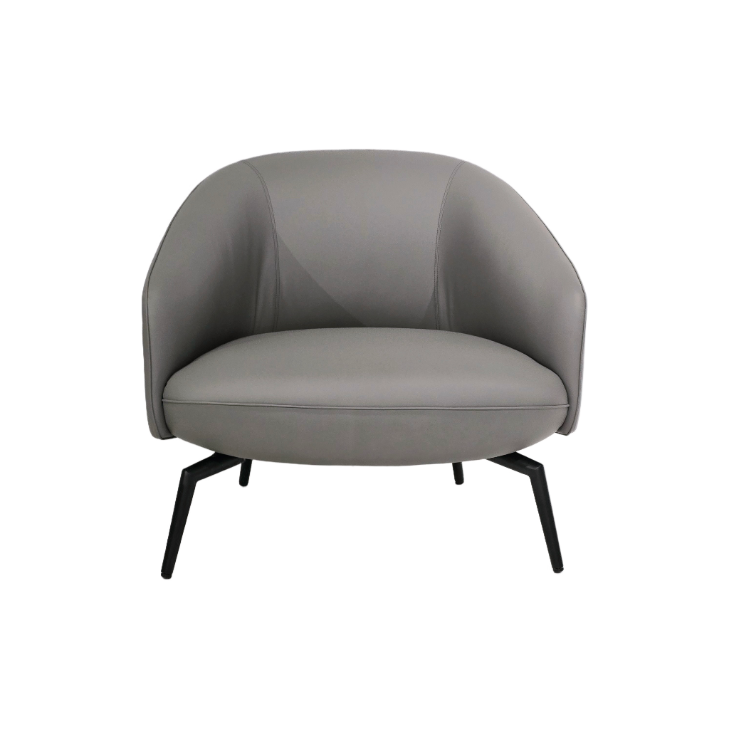 BUTACA MOD. ARIA (639)- TAPIZADO EN PU GRIS CEMENTO(YH-99) - MEDIDAS: 30"X32"X29" 