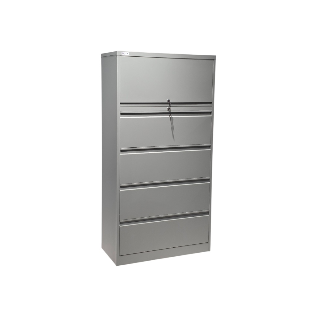 PRAKTIK: LATERAL 5 GAVETAS GRIS ALUMINIO 