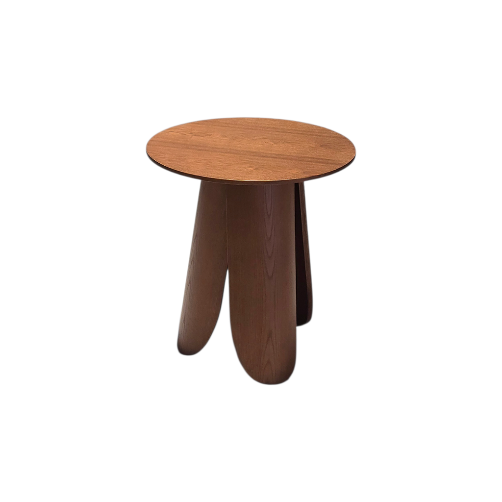 MESA DE CENTRO S260E, MADERA COLOR NOGAL ASH-08, 20” DE DIAMETRO Y 22” DE ALTURA,  NIVEL ALTO, MEYCY HOME