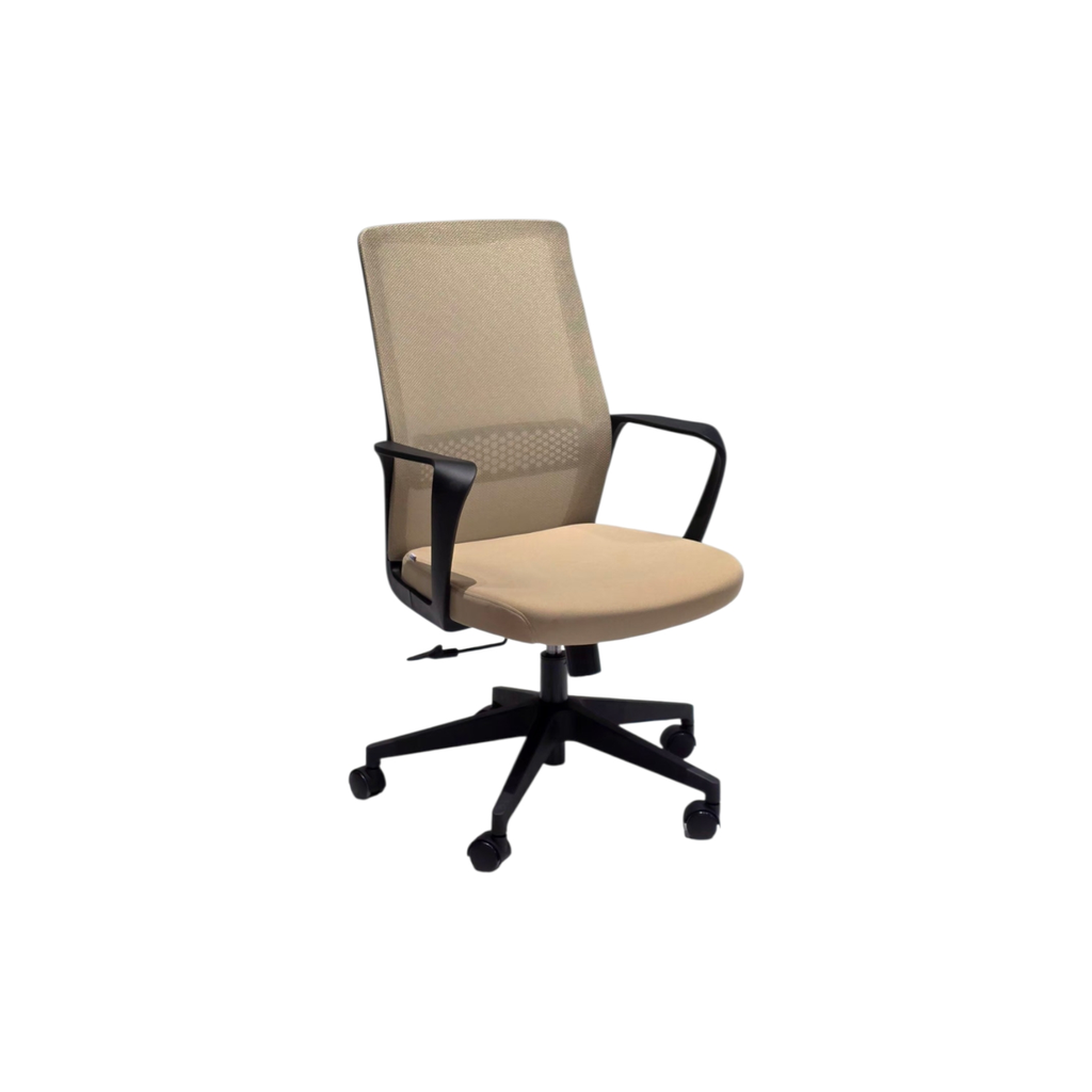SILLON TECNICO SEED (F16) - NEGRO - MESH BEIGE - TELA BEIGE