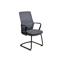 BUTACA EJECUTIVA SEED (F16) - NEGRO - ASIENTO TELA GRIS GRAFITO (YD123-3) - RESPALDO MESH GRIS GRAFITO (3543-001)