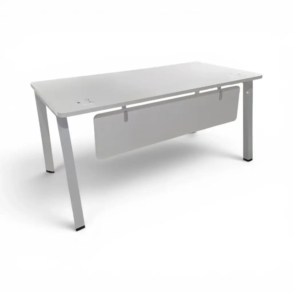 MESA ESCRITORIO MOD. ELEMENT UNO (SY-BT0216)- TOPE BLANCO (WHITE)- PATAS BLANCAS -MEDIDAS: 31"X63" 