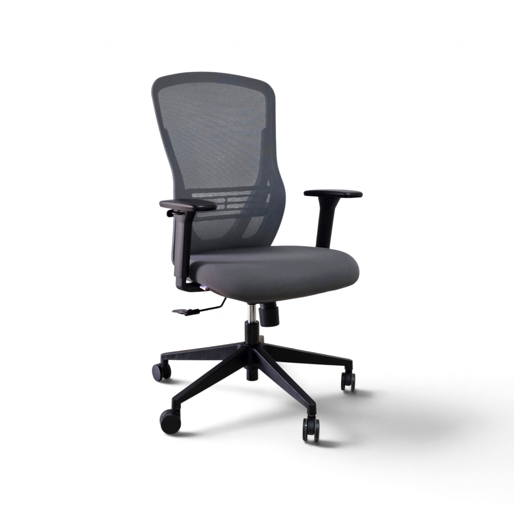 SILLON SEMI EJECUTIVO NEO NEGRO (F10) - MESH GRIS GRAFITO (M3543-001) - TELA GRIS GRAFITO(YD123-3)