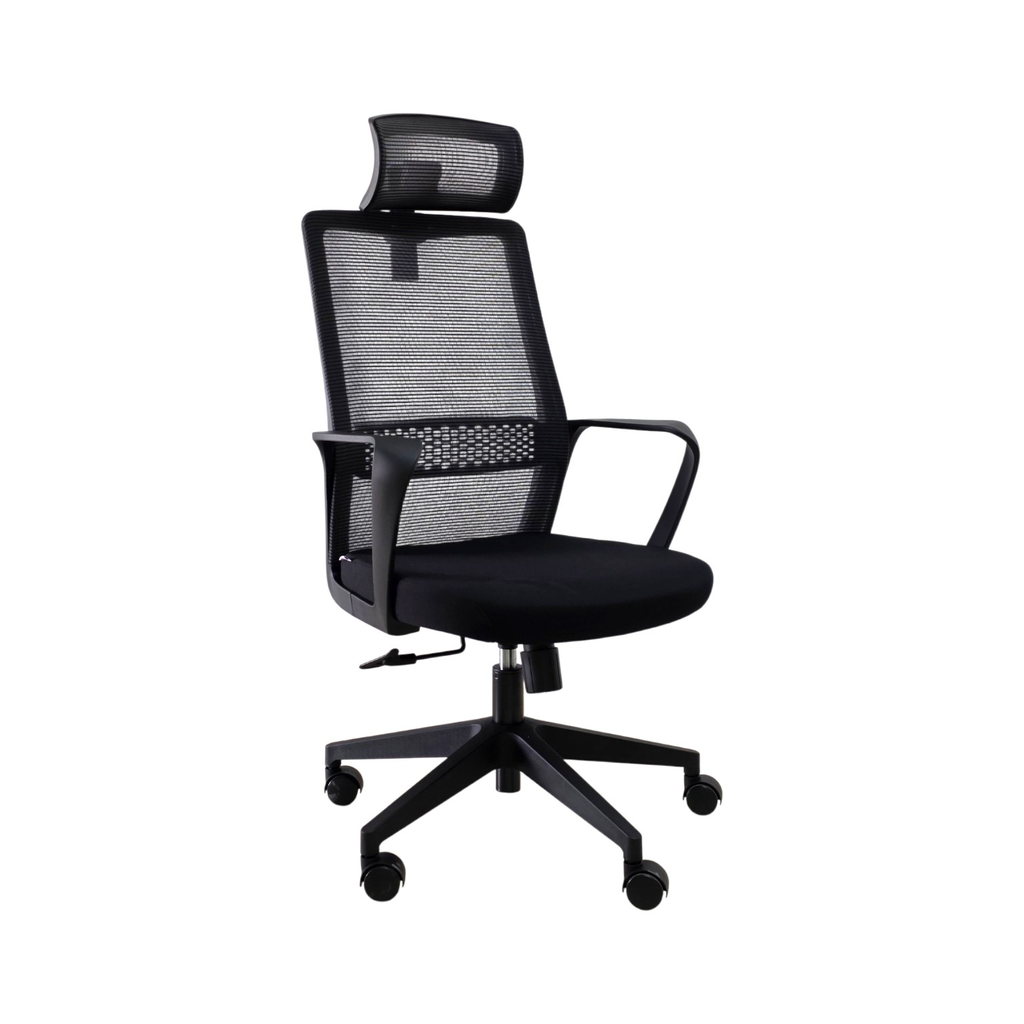 SILLON EJECUTIVO SEED (F16) - NEGRO - MESH NEGRO - TELA NEGRA 