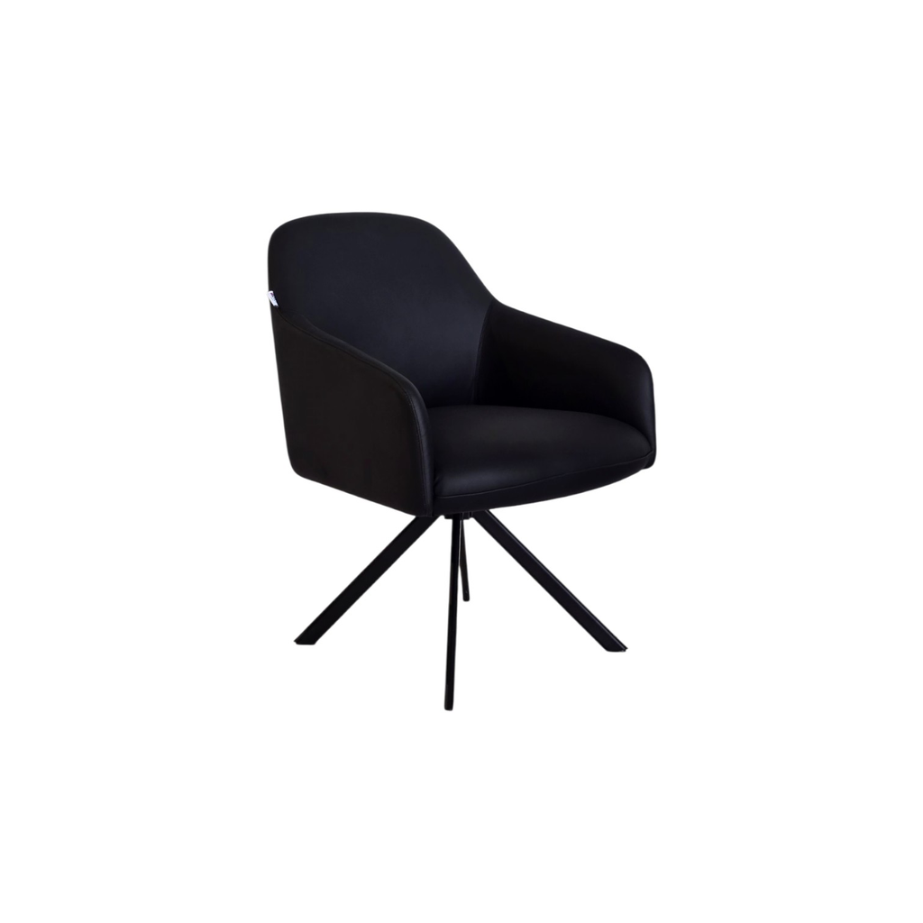 BUTACA MOD.ONA (639 1) - TAPIZADA EN PU NEGRO (YH-34)-MEDIDAS: 24"X25"X33" 