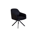 BUTACA MOD.ONA (639 1) - TAPIZADA EN PU NEGRO (YH-34)-MEDIDAS: 24"X25"X33" 