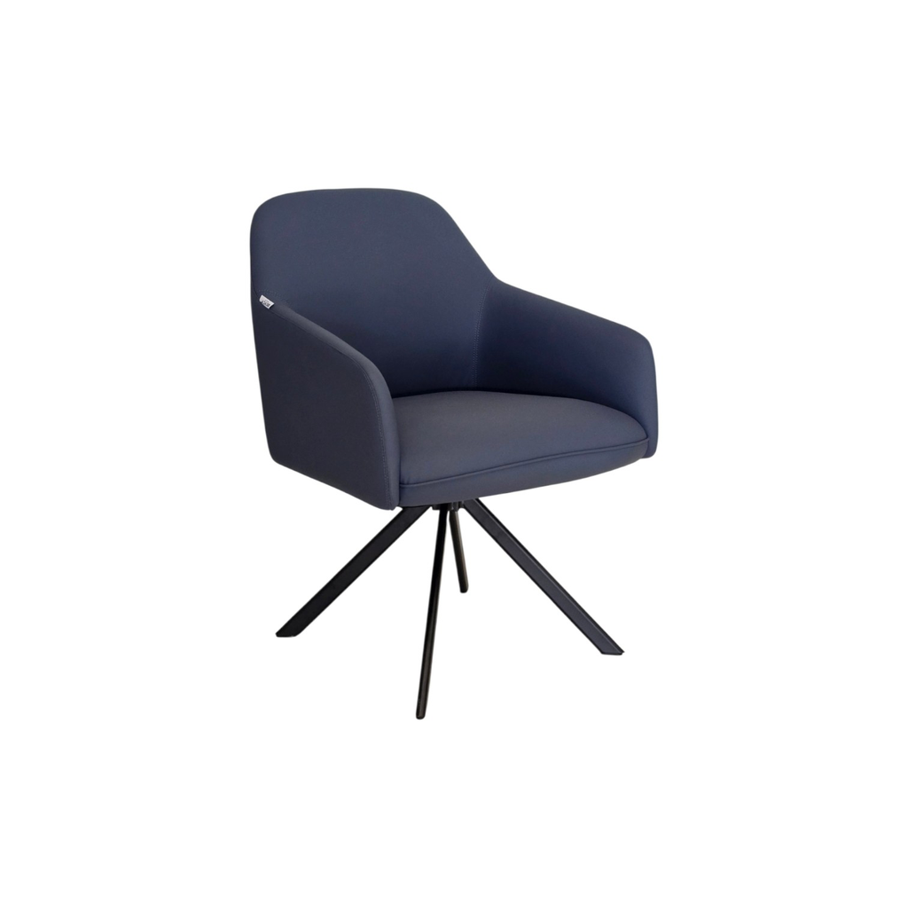 BUTACA MOD.ONA (639 1) - TAPIZADA EN PU AZUL MARINO (YH-102)-MEDIDAS: 24"X25"X33"  