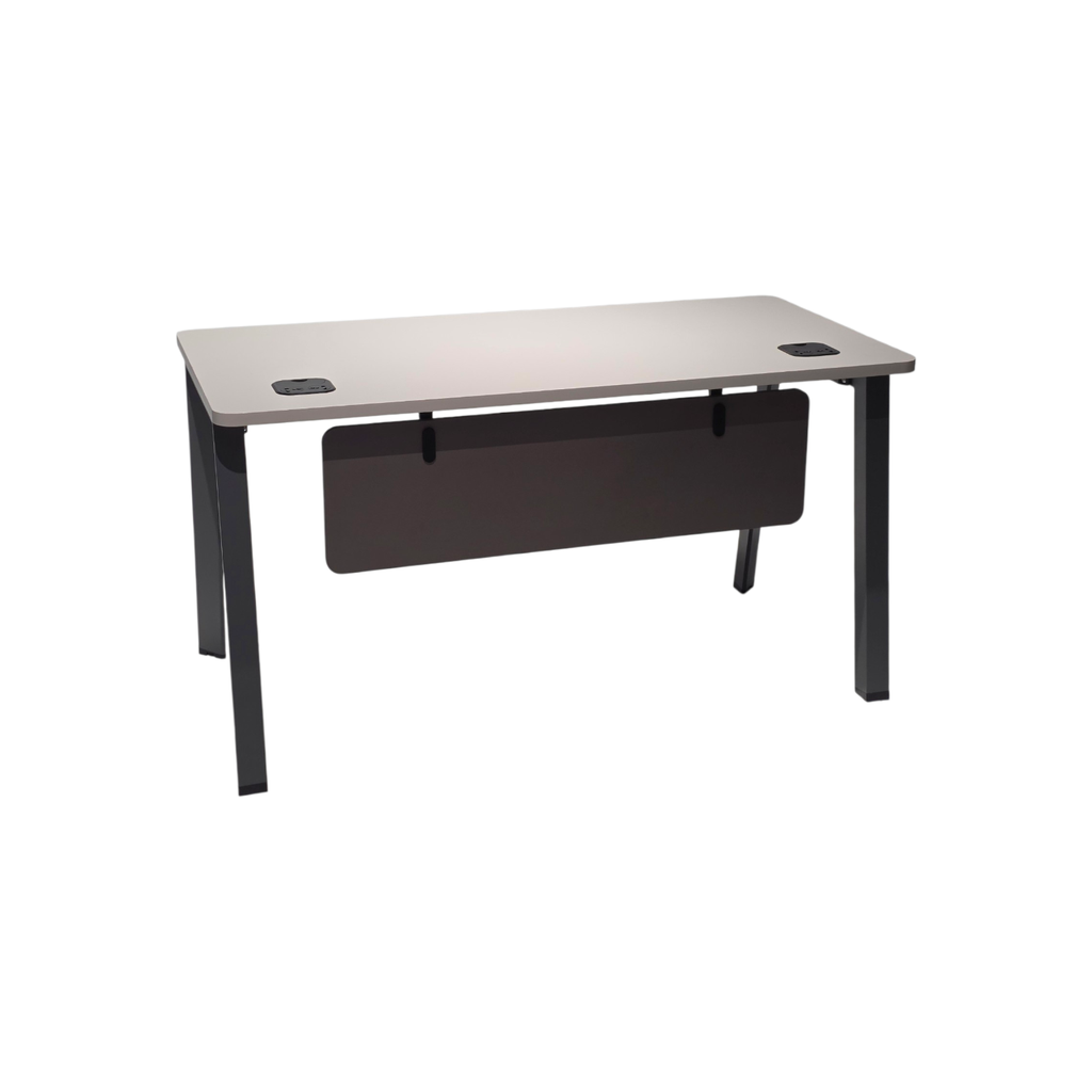 MESA ESCRITORIO MOD. ELEMENT UNO (SY-BT0214)- TOPE COLOR GRIS CLARO(GLACIER GREY)- PATAS GRIS GRAFITO -MEDIDAS: 28"X55" FRENTE GRIS GRAFITO 