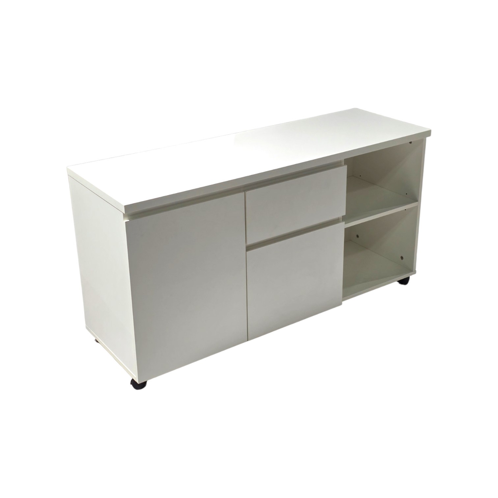 MUEBLE AUXILIAR MOD. ELEMENT UNO (SY-AG0412)- COLOR BLANCO (WHITE) - 2 GAVETAS- MEDIDAS: 16"X48"X26"  