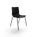 SILLA MULTIUSO LINK (D15) - PLASTICO NEGRO - SIN TAPIZADO - 4 PATAS NEGRO MATTE 
