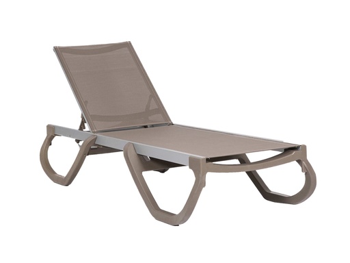 [CLPMNB] 1-045886 CHAISE LOUNGE PANAMA ESTRUCTURA BLANCA,MESH NEGRO,REFORZADO CON FIBRA DE VIDRIO