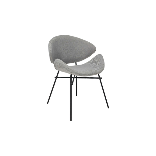 [BEVIRO392TG] BUTACA MOD. VIRO (392)  - MEDIDAS: 23"X26"X32"- TAPIZADA EN TELA GRIS (M07)- ESTRUCTURA METAL NEGRA