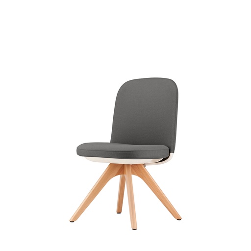 [BEKTNBMC] BUTACA EJECUTIVA KINDL- SIN BRAZOS - TELA NEGRA- BASE MADERA