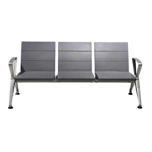 [B4PM2210POLIGG] BANCADA 4 PERSONA POLIURETANO GRIS GRAFITO- ESTRUCUTRA METAL-  P2210-4