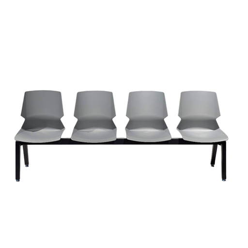 [B2PM588PGG] BANCADA 2 PERSONAS MOD. 588 - PLASTICO GRIS GRAFITO- ESTRUCTURA METAL NEGRO -MEDIDAS: 22"X40"X33" (YZ588-8YZ599-8) 