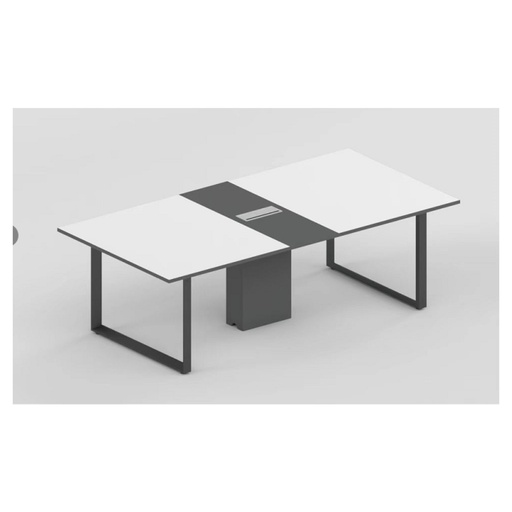 [MCE4894GB] MESA DE CONFERENCIAS MOD. ELEMENT  - 48" X94"  - TOPE BLANCO - PATA GRIS OSCURO (SY-HY8816-24)
