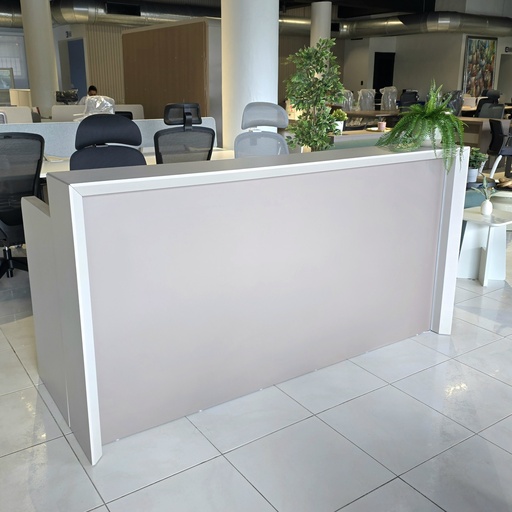 [CE2490GM] COUNTER DE RECEPCION MOD. ELEMENT (SY-QT1724-20) - 31"X80"  - GRIS + MARRON