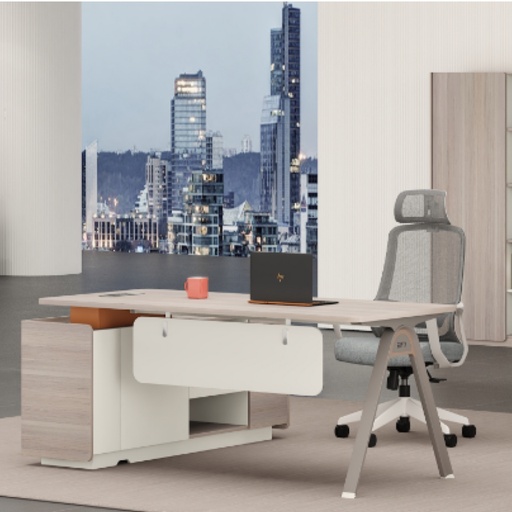[MEE+3171EBI] MESA ESCRITORIO ELEMENT PLUS +  - COLOR  EUCALIPTO + BLANCO (SY-BT8853-18)-31"X71"  