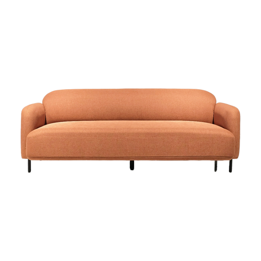 [S3PCON531TNA] SOFA PARA 3PERSONAS MOD. CONVEX (531) - TELA NARANJA(ZB07)- MEDIDAS: 32"X73"X31" 