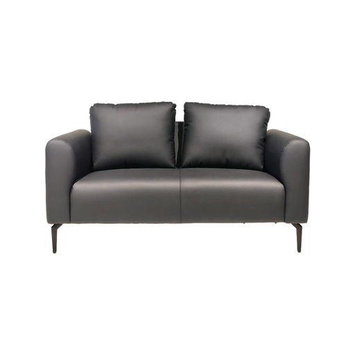 [S2PURBCPUN] SOFA PARA 2 PERSONAS MOD. URBAN CLASICO (724) - TAPIZADA EN PU NEGRO (YH 34)  -MEDIDAS: 30"X58"X31" 