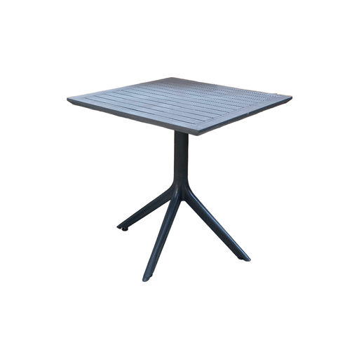 [MMSTR3232N] MESA MULTIUSO MOD SILVIA TOPE  CON RANURAS -BASE MOD.RITA EN POLIPROPILENO - COLOR NEGRO- MEDIDAS: 32"X32" PULGADAS-  PROTECCION UV- USO EXTERIOR O INTERIOR