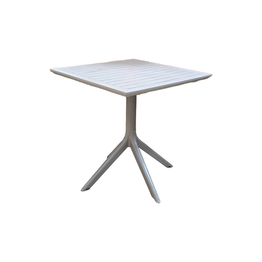 [MMSTR3232C] MESA MULTIUSO MOD SILVIA TOPE CON RANURAS -BASE MOD.RITA EN POLIPROPILENO - COLOR CAPPUCINO- MEDIDAS: 32"X32" PULGADAS-  PROTECCION UV- USO EXTERIOR O INTERIOR 