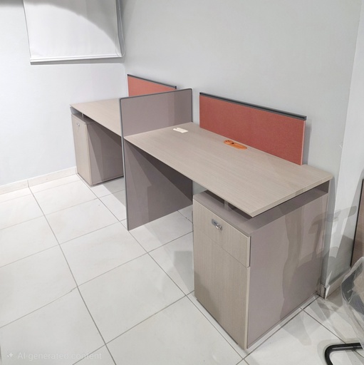[ET2PDEMOST2894MGP] ESTACION DE TRABAJO MOD. DEMO STEEL  28" X 94" (SY-ZY8832-24S) - 2 PERSONAS - TOPE COLOR MADERA 