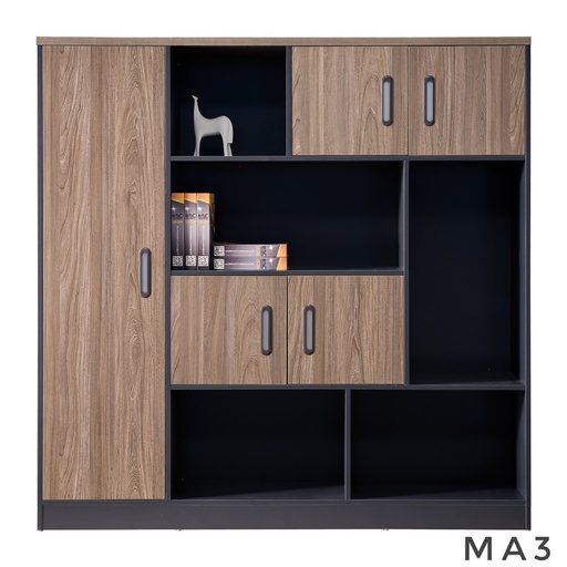 ESTANTE MOD.MA3 DE 16”X63”X63”DE ALTURA COLOR GRIS/BROWN