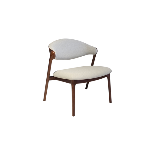 [SHWDS225A] BUTACA S225A, CUERPO EN MADERA COLOR NOGAL BEECH 18, TAPIZADA EN TELA GRIS CLARA SD659 MEYCY HOME