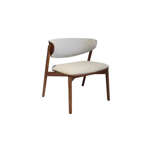 [SHWDS263(V)] BUTACA S263(V), CUERPO EN MADERA COLOR NOGAL ASH08, TAPIZADO EN TELA GRIS CLARO SD659, MEYCY HOME