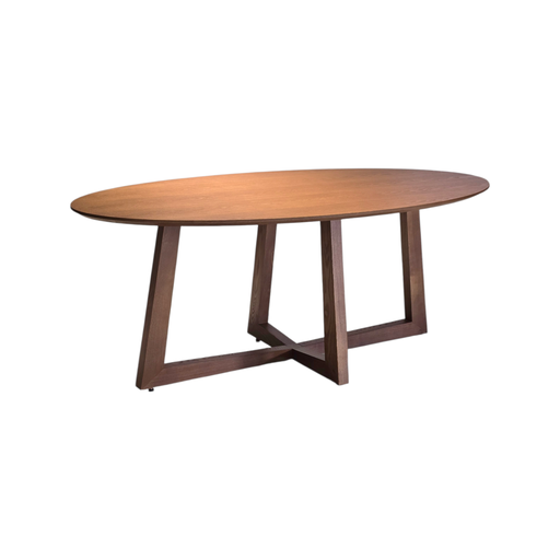 [MHAT05C] MESA DE COMEDOR A-T05C, MADERA COLOR NOGAL ASH 08, TOPE OVALADO DE 80” X 40”, MEYCY HOME