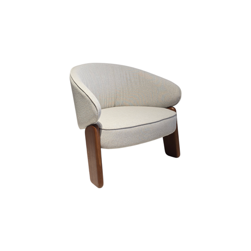 [SHWDS288] BUTACA S288, PATAS EN MADERA COLOR NOGAL ASH08, TAPIZADA EN TELA GRIS CLARA SD659, MEYCY HOME