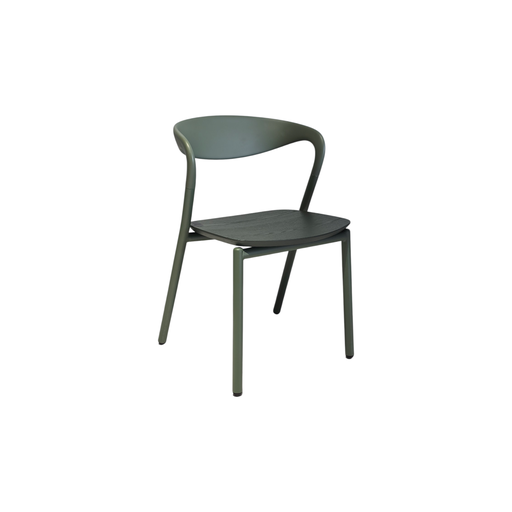 [SHDCS269V] SILLA S269, CUERPO EN METAL Y PLASTICO VERDE, ASIENTO EN MADERA VERDE, MEYCY HOME