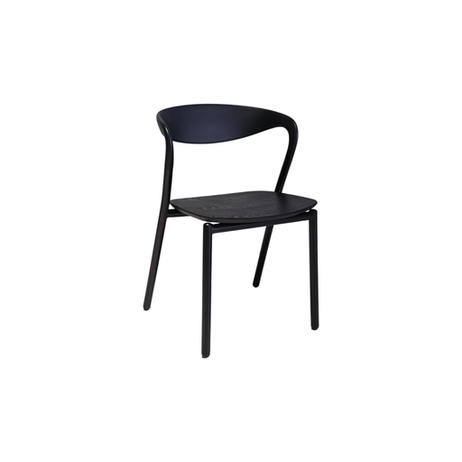 [SHDCS269N] SILLA S269, CUERPO EN METAL Y PLASTICO NEGRO, ASIENTO EN MADERA NEGRA, MEYCY HOME