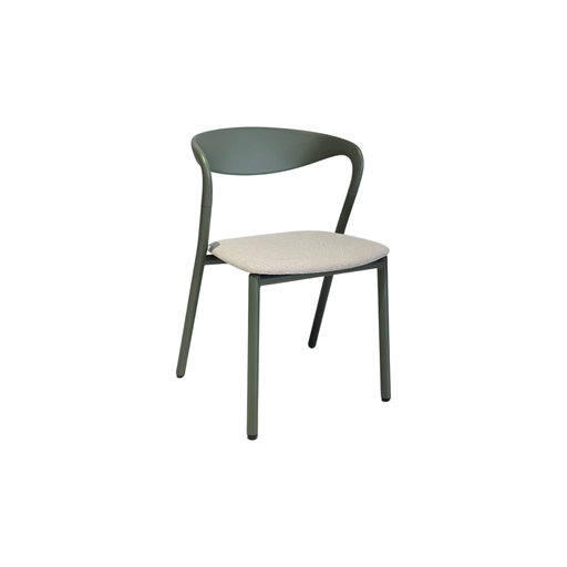 [SHDCS269(V)] SILLA DC-S269A(V), ESTRUCTURA EN METAL Y PLASTICO VERDE, TAPIZADA EN TELA GRIS CLARA SD659, MEYCY HOME