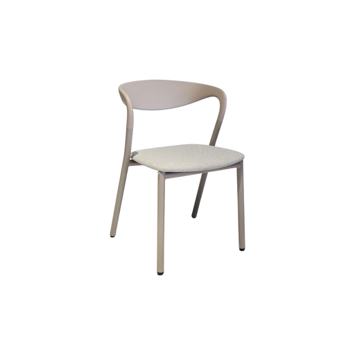 [SHDCS269(V)B] SILLA DC-S269A(V), ESTRUCTURA EN METAL Y PLASTICO BEIGE, TAPIZADA EN TELA GRIS CLARA SD659, MEYCY HOME