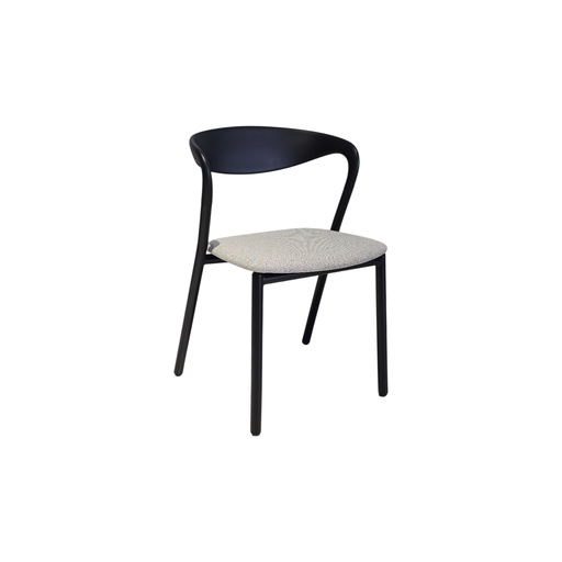 [SHDCS269(V)] SILLA DC-S269A(V), ESTRUCTURA EN METAL Y PLASTICO NEGRO, TAPIZADA EN TELA GRIS CLARA SD659, MEYCY HOME