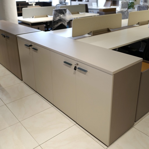 [CMELE1871GC] CREDENZA ELEMENT (SY-AG0118)- COLOR GRIS CLARO (GLACIER GREY) - 18"X 71"X32"  