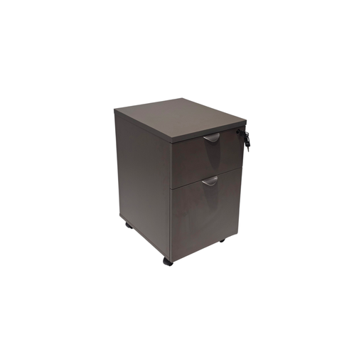MODULO RODANTE MOD. ELEMENT UNO (SY-AG0340)- COLOR GRIS GRAFITO CHOCOLATE (CHOCOLATE GREY) - 2 GAVETAS- MEDIDAS: 16"X19"X26"