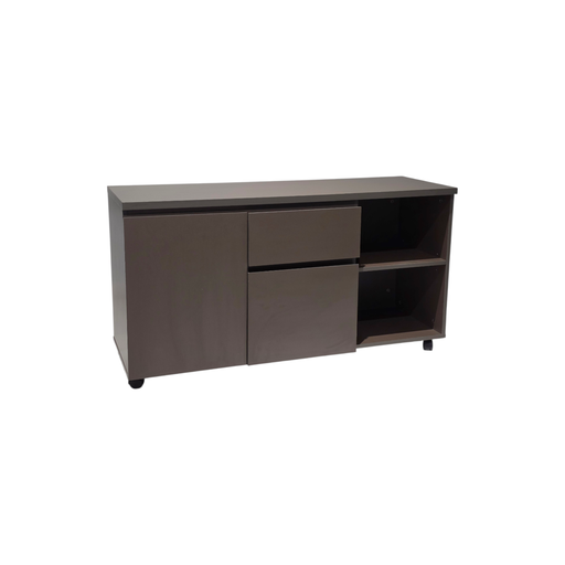 [MAEUNO164826GGC] MUEBLE AUXILIAR MOD. ELEMENT UNO (SY-AG0412)- COLOR GRIS GRAFITO CHOCOLATE(CHOCOLATE GREY) - 2 GAVETAS- MEDIDAS: 16"X48"X26" 