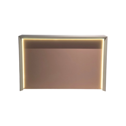 [CE2463GCM] COUNTER DE RECEPCION MOD. ELEMENT (SY-QT1724-16)  - 24"X63"  - GRIS CLARO + MARRON