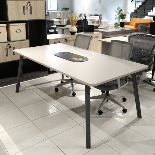 [MCST4080GCGG] MESA DE CONFERENCIAS MOD. STEEL  40" X 80 " (S24M-20) - TOPE GRIS CLARO(GLACIER GREY) + PATAS COLOR GRIS GRAFITO 