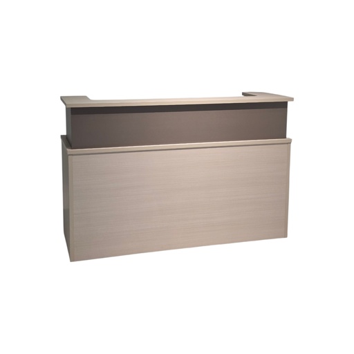 [CMST1663MCGG] COUNTER RECEPCION MODELO STEEL (SY-QT05-16) -COLOR MADERA CLARA (NOCO WOOD)  + GRIS GRAFITO - MEDIDAS: 24"X63"X 42"
