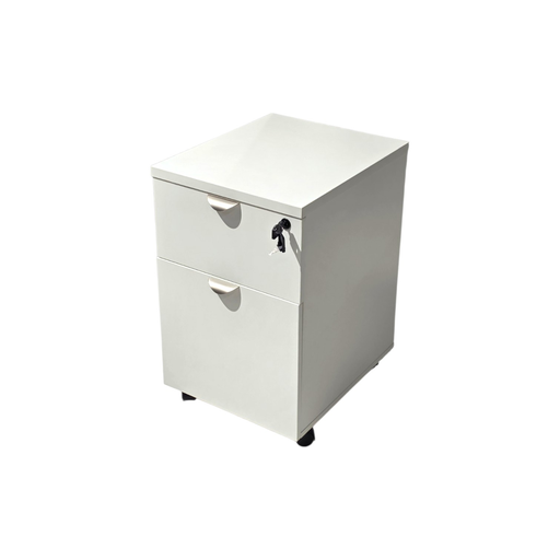 [MREUNOB2GTAS] MODULO RODANTE MOD. ELEMENT UNO (SY-AG0340)- COLOR BLANCO (WHITE) - 2 GAVETAS- MEDIDAS: 16"X19"X26" 